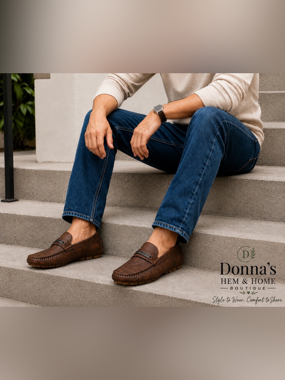 🇺🇸 TOMMY HILFIGER “Aires” Brown Leather Loafers NWOTs